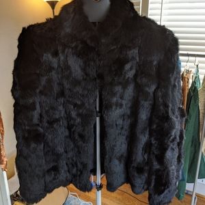 Black Faux Fur Coat